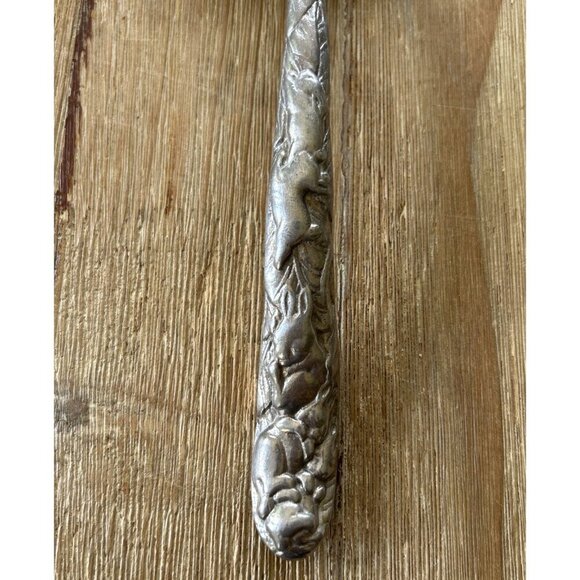 Vintage Arthur Court 1990 Rabbit Bunny Salad Serving Set Fork Spoon 11" Aluminum - Picture 2 of 5